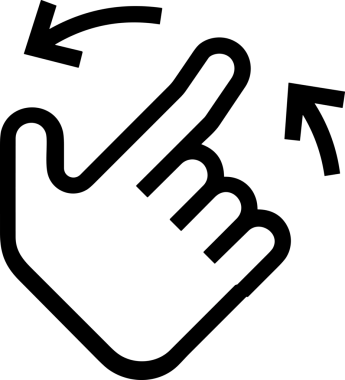 Web, Uygulama, UI / UX, Mobil Arayüz, Akıllı Teknoloji Tasarımı, Dijital Markalaşma, Kullanıcı Etkileşimi Sembolü ve Temiz Tek Renk Biçiminde Modern Grafik Elementi içeren PNG Biçimli El Simgesi Logosu