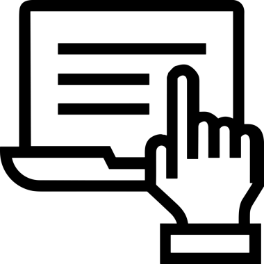 Web, Uygulama, UI / UX, Mobil Arayüz, Akıllı Teknoloji Tasarımı, Dijital Markalaşma, Kullanıcı Etkileşimi Sembolü ve Temiz Tek Renk Biçiminde Modern Grafik Elementi içeren PNG Biçimli El Simgesi Logosu