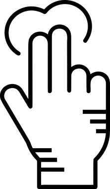 Web, Uygulama, UI / UX, Mobil Arayüz, Akıllı Teknoloji Tasarımı, Dijital Markalaşma, Kullanıcı Etkileşimi Sembolü ve Temiz Tek Renk Biçiminde Modern Grafik Elementi içeren PNG Biçimli El Simgesi Logosu