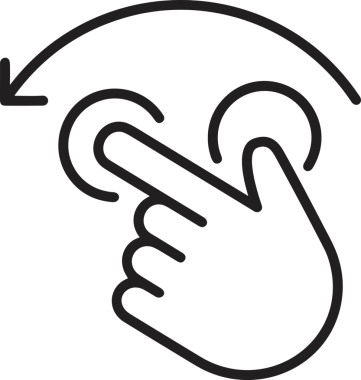 Web, Uygulama, UI / UX, Mobil Arayüz, Akıllı Teknoloji Tasarımı, Dijital Markalaşma, Kullanıcı Etkileşimi Sembolü ve Temiz Tek Renk Biçiminde Modern Grafik Elementi içeren PNG Biçimli El Simgesi Logosu