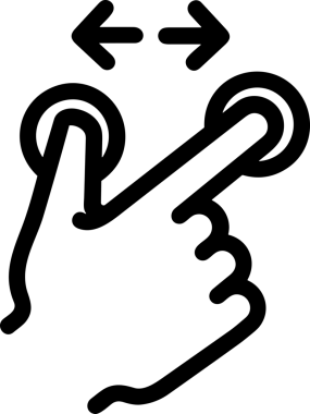 Web, Uygulama, UI / UX, Mobil Arayüz, Akıllı Teknoloji Tasarımı, Dijital Markalaşma, Kullanıcı Etkileşimi Sembolü ve Temiz Tek Renk Biçiminde Modern Grafik Elementi içeren PNG Biçimli El Simgesi Logosu