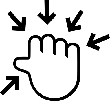 Web, Uygulama, UI / UX, Mobil Arayüz, Akıllı Teknoloji Tasarımı, Dijital Markalaşma, Kullanıcı Etkileşimi Sembolü ve Temiz Tek Renk Biçiminde Modern Grafik Elementi içeren PNG Biçimli El Simgesi Logosu