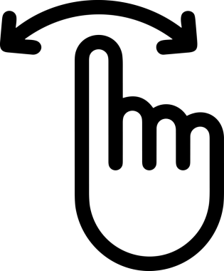 Web, Uygulama, UI / UX, Mobil Arayüz, Akıllı Teknoloji Tasarımı, Dijital Markalaşma, Kullanıcı Etkileşimi Sembolü ve Temiz Tek Renk Biçiminde Modern Grafik Elementi içeren PNG Biçimli El Simgesi Logosu