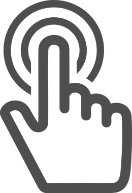 Web, Uygulama, UI / UX, Mobil Arayüz, Akıllı Teknoloji Tasarımı, Dijital Markalaşma, Kullanıcı Etkileşimi Sembolü ve Temiz Tek Renk Biçiminde Modern Grafik Elementi içeren PNG Biçimli El Simgesi Logosu