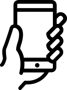 Web, Uygulama, UI / UX, Mobil Arayüz, Akıllı Teknoloji Tasarımı, Dijital Markalaşma, Kullanıcı Etkileşimi Sembolü ve Temiz Tek Renk Biçiminde Modern Grafik Elementi içeren PNG Biçimli El Simgesi Logosu
