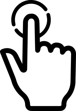 Web, Uygulama, UI / UX, Mobil Arayüz, Akıllı Teknoloji Tasarımı, Dijital Markalaşma, Kullanıcı Etkileşimi Sembolü ve Temiz Tek Renk Biçiminde Modern Grafik Elementi içeren PNG Biçimli El Simgesi Logosu