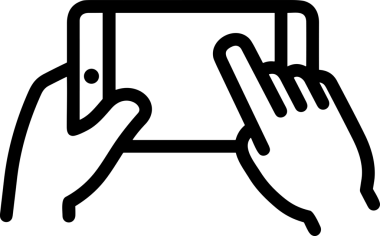 Web, Uygulama, UI / UX, Mobil Arayüz, Akıllı Teknoloji Tasarımı, Dijital Markalaşma, Kullanıcı Etkileşimi Sembolü ve Temiz Tek Renk Biçiminde Modern Grafik Elementi içeren PNG Biçimli El Simgesi Logosu