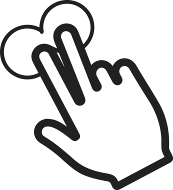 Web, Uygulama, UI / UX, Mobil Arayüz, Akıllı Teknoloji Tasarımı, Dijital Markalaşma, Kullanıcı Etkileşimi Sembolü ve Temiz Tek Renk Biçiminde Modern Grafik Elementi içeren PNG Biçimli El Simgesi Logosu