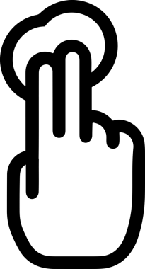 Web, Uygulama, UI / UX, Mobil Arayüz, Akıllı Teknoloji Tasarımı, Dijital Markalaşma, Kullanıcı Etkileşimi Sembolü ve Temiz Tek Renk Biçiminde Modern Grafik Elementi içeren PNG Biçimli El Simgesi Logosu