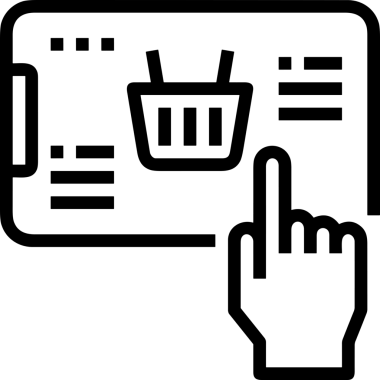 Web, Uygulama, UI / UX, Mobil Arayüz, Akıllı Teknoloji Tasarımı, Dijital Markalaşma, Kullanıcı Etkileşimi Sembolü ve Temiz Tek Renk Biçiminde Modern Grafik Elementi içeren PNG Biçimli El Simgesi Logosu