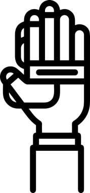 Web, Uygulama, UI / UX, Mobil Arayüz, Akıllı Teknoloji Tasarımı, Dijital Markalaşma, Kullanıcı Etkileşimi Sembolü ve Temiz Tek Renk Biçiminde Modern Grafik Elementi içeren PNG Biçimli El Simgesi Logosu