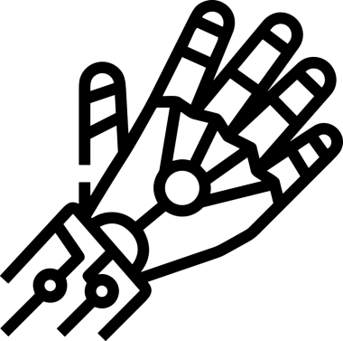 Web, Uygulama, UI / UX, Mobil Arayüz, Akıllı Teknoloji Tasarımı, Dijital Markalaşma, Kullanıcı Etkileşimi Sembolü ve Temiz Tek Renk Biçiminde Modern Grafik Elementi içeren PNG Biçimli El Simgesi Logosu