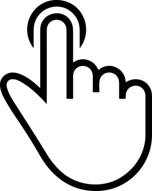 Web, Uygulama, UI / UX, Mobil Arayüz, Akıllı Teknoloji Tasarımı, Dijital Markalaşma, Kullanıcı Etkileşimi Sembolü ve Temiz Tek Renk Biçiminde Modern Grafik Elementi içeren PNG Biçimli El Simgesi Logosu