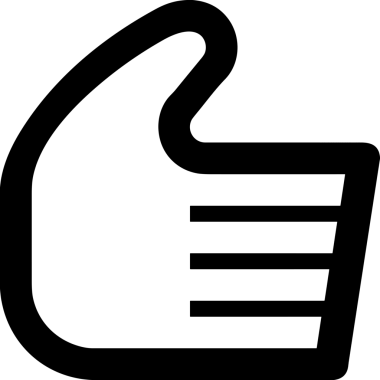 Web, Uygulama, UI / UX, Mobil Arayüz, Akıllı Teknoloji Tasarımı, Dijital Markalaşma, Kullanıcı Etkileşimi Sembolü ve Temiz Tek Renk Biçiminde Modern Grafik Elementi içeren PNG Biçimli El Simgesi Logosu