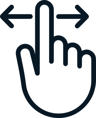 Web, Uygulama, UI / UX, Mobil Arayüz, Akıllı Teknoloji Tasarımı, Dijital Markalaşma, Kullanıcı Etkileşimi Sembolü ve Temiz Tek Renk Biçiminde Modern Grafik Elementi içeren PNG Biçimli El Simgesi Logosu