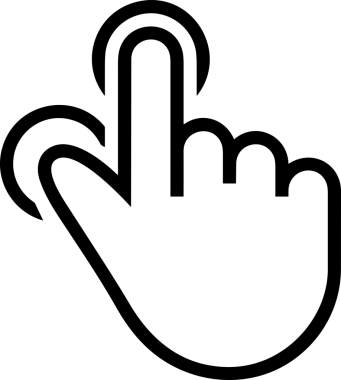 Web, Uygulama, UI / UX, Mobil Arayüz, Akıllı Teknoloji Tasarımı, Dijital Markalaşma, Kullanıcı Etkileşimi Sembolü ve Temiz Tek Renk Biçiminde Modern Grafik Elementi içeren PNG Biçimli El Simgesi Logosu