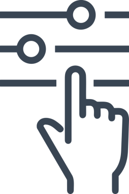 Web, Uygulama, UI / UX, Mobil Arayüz, Akıllı Teknoloji Tasarımı, Dijital Markalaşma, Kullanıcı Etkileşimi Sembolü ve Temiz Tek Renk Biçiminde Modern Grafik Elementi içeren PNG Biçimli El Simgesi Logosu