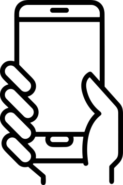 Web, Uygulama, UI / UX, Mobil Arayüz, Akıllı Teknoloji Tasarımı, Dijital Markalaşma, Kullanıcı Etkileşimi Sembolü ve Temiz Tek Renk Biçiminde Modern Grafik Elementi içeren PNG Biçimli El Simgesi Logosu