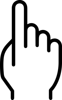 Web, Uygulama, UI / UX, Mobil Arayüz, Akıllı Teknoloji Tasarımı, Dijital Markalaşma, Kullanıcı Etkileşimi Sembolü ve Temiz Tek Renk Biçiminde Modern Grafik Elementi içeren PNG Biçimli El Simgesi Logosu