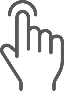 Web, Uygulama, UI / UX, Mobil Arayüz, Akıllı Teknoloji Tasarımı, Dijital Markalaşma, Kullanıcı Etkileşimi Sembolü ve Temiz Tek Renk Biçiminde Modern Grafik Elementi içeren PNG Biçimli El Simgesi Logosu