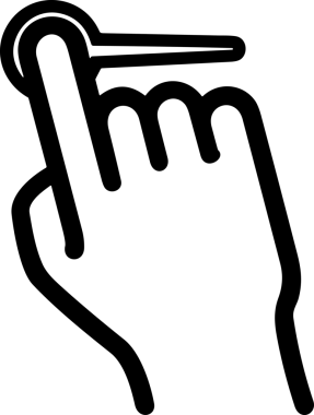 Web, Uygulama, UI / UX, Mobil Arayüz, Akıllı Teknoloji Tasarımı, Dijital Markalaşma, Kullanıcı Etkileşimi Sembolü ve Temiz Tek Renk Biçiminde Modern Grafik Elementi içeren PNG Biçimli El Simgesi Logosu