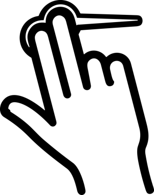 Web, Uygulama, UI / UX, Mobil Arayüz, Akıllı Teknoloji Tasarımı, Dijital Markalaşma, Kullanıcı Etkileşimi Sembolü ve Temiz Tek Renk Biçiminde Modern Grafik Elementi içeren PNG Biçimli El Simgesi Logosu