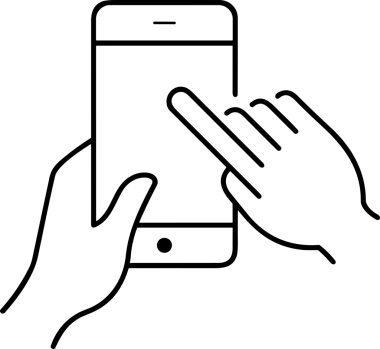 Web, Uygulama, UI / UX, Mobil Arayüz, Akıllı Teknoloji Tasarımı, Dijital Markalaşma, Kullanıcı Etkileşimi Sembolü ve Temiz Tek Renk Biçiminde Modern Grafik Elementi içeren PNG Biçimli El Simgesi Logosu