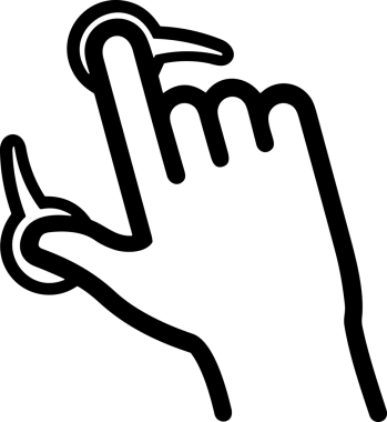 Web, Uygulama, UI / UX, Mobil Arayüz, Akıllı Teknoloji Tasarımı, Dijital Markalaşma, Kullanıcı Etkileşimi Sembolü ve Temiz Tek Renk Biçiminde Modern Grafik Elementi içeren PNG Biçimli El Simgesi Logosu