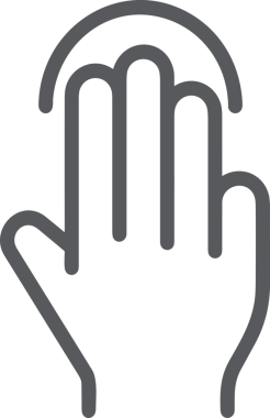 Web, Uygulama, UI / UX, Mobil Arayüz, Akıllı Teknoloji Tasarımı, Dijital Markalaşma, Kullanıcı Etkileşimi Sembolü ve Temiz Tek Renk Biçiminde Modern Grafik Elementi içeren PNG Biçimli El Simgesi Logosu