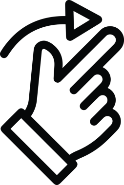 Web, Uygulama, UI / UX, Mobil Arayüz, Akıllı Teknoloji Tasarımı, Dijital Markalaşma, Kullanıcı Etkileşimi Sembolü ve Temiz Tek Renk Biçiminde Modern Grafik Elementi içeren PNG Biçimli El Simgesi Logosu