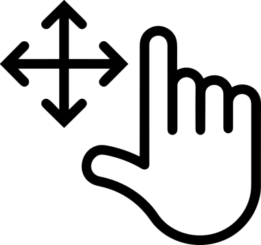 Web, Uygulama, UI / UX, Mobil Arayüz, Akıllı Teknoloji Tasarımı, Dijital Markalaşma, Kullanıcı Etkileşimi Sembolü ve Temiz Tek Renk Biçiminde Modern Grafik Elementi içeren PNG Biçimli El Simgesi Logosu