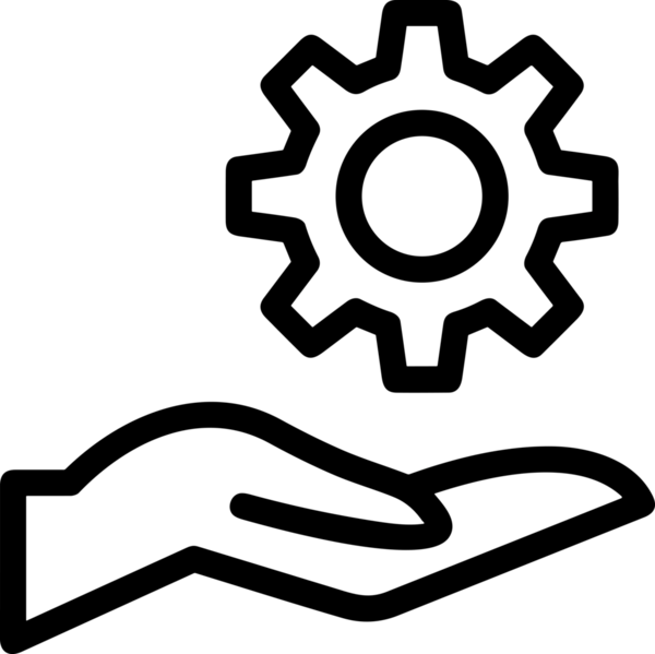 Web, Uygulama, UI / UX, Mobil Arayüz, Akıllı Teknoloji Tasarımı, Dijital Markalaşma, Kullanıcı Etkileşimi Sembolü ve Temiz Tek Renk Biçiminde Modern Grafik Elementi içeren PNG Biçimli El Simgesi Logosu