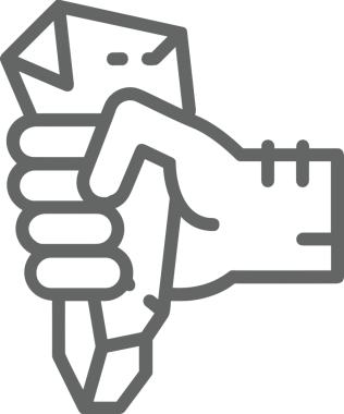 Web, Uygulama, UI / UX, Mobil Arayüz, Akıllı Teknoloji Tasarımı, Dijital Markalaşma, Kullanıcı Etkileşimi Sembolü ve Temiz Tek Renk Biçiminde Modern Grafik Elementi içeren PNG Biçimli El Simgesi Logosu