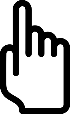 Web, Uygulama, UI / UX, Mobil Arayüz, Akıllı Teknoloji Tasarımı, Dijital Markalaşma, Kullanıcı Etkileşimi Sembolü ve Temiz Tek Renk Biçiminde Modern Grafik Elementi içeren PNG Biçimli El Simgesi Logosu