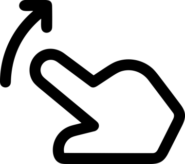 Web, Uygulama, UI / UX, Mobil Arayüz, Akıllı Teknoloji Tasarımı, Dijital Markalaşma, Kullanıcı Etkileşimi Sembolü ve Temiz Tek Renk Biçiminde Modern Grafik Elementi içeren PNG Biçimli El Simgesi Logosu