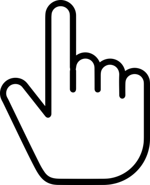 Web, Uygulama, UI / UX, Mobil Arayüz, Akıllı Teknoloji Tasarımı, Dijital Markalaşma, Kullanıcı Etkileşimi Sembolü ve Temiz Tek Renk Biçiminde Modern Grafik Elementi içeren PNG Biçimli El Simgesi Logosu