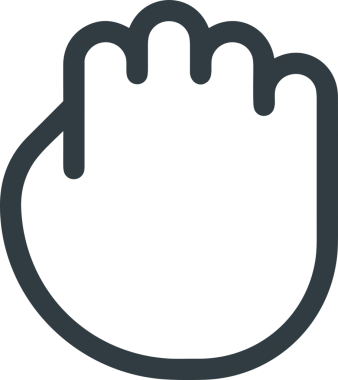 Web, Uygulama, UI / UX, Mobil Arayüz, Akıllı Teknoloji Tasarımı, Dijital Markalaşma, Kullanıcı Etkileşimi Sembolü ve Temiz Tek Renk Biçiminde Modern Grafik Elementi içeren PNG Biçimli El Simgesi Logosu