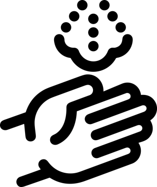 Web, Uygulama, UI / UX, Mobil Arayüz, Akıllı Teknoloji Tasarımı, Dijital Markalaşma, Kullanıcı Etkileşimi Sembolü ve Temiz Tek Renk Biçiminde Modern Grafik Elementi içeren PNG Biçimli El Simgesi Logosu