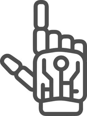 Web, Uygulama, UI / UX, Mobil Arayüz, Akıllı Teknoloji Tasarımı, Dijital Markalaşma, Kullanıcı Etkileşimi Sembolü ve Temiz Tek Renk Biçiminde Modern Grafik Elementi içeren PNG Biçimli El Simgesi Logosu