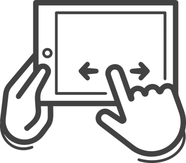 Web, Uygulama, UI / UX, Mobil Arayüz, Akıllı Teknoloji Tasarımı, Dijital Markalaşma, Kullanıcı Etkileşimi Sembolü ve Temiz Tek Renk Biçiminde Modern Grafik Elementi içeren PNG Biçimli El Simgesi Logosu