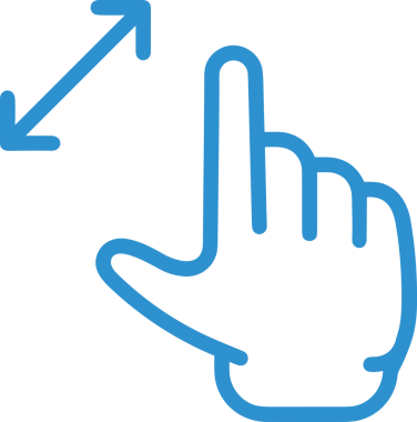 Web, Uygulama, UI / UX, Mobil Arayüz, Akıllı Teknoloji Tasarımı, Dijital Markalaşma, Kullanıcı Etkileşimi Sembolü ve Temiz Tek Renk Biçiminde Modern Grafik Elementi içeren PNG Biçimli El Simgesi Logosu