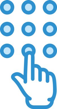 Web, Uygulama, UI / UX, Mobil Arayüz, Akıllı Teknoloji Tasarımı, Dijital Markalaşma, Kullanıcı Etkileşimi Sembolü ve Temiz Tek Renk Biçiminde Modern Grafik Elementi içeren PNG Biçimli El Simgesi Logosu