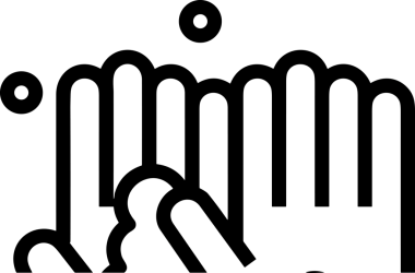 Web, Uygulama, UI / UX, Mobil Arayüz, Akıllı Teknoloji Tasarımı, Dijital Markalaşma, Kullanıcı Etkileşimi Sembolü ve Temiz Tek Renk Biçiminde Modern Grafik Elementi içeren PNG Biçimli El Simgesi Logosu