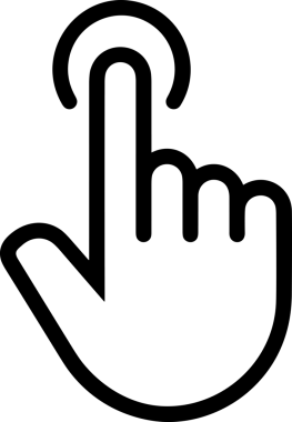 Web, Uygulama, UI / UX, Mobil Arayüz, Akıllı Teknoloji Tasarımı, Dijital Markalaşma, Kullanıcı Etkileşimi Sembolü ve Temiz Tek Renk Biçiminde Modern Grafik Elementi içeren PNG Biçimli El Simgesi Logosu