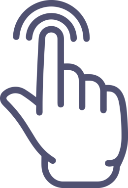 Web, Uygulama, UI / UX, Mobil Arayüz, Akıllı Teknoloji Tasarımı, Dijital Markalaşma, Kullanıcı Etkileşimi Sembolü ve Temiz Tek Renk Biçiminde Modern Grafik Elementi içeren PNG Biçimli El Simgesi Logosu