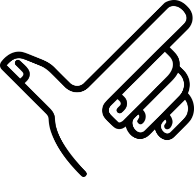 Web, Uygulama, UI / UX, Mobil Arayüz, Akıllı Teknoloji Tasarımı, Dijital Markalaşma, Kullanıcı Etkileşimi Sembolü ve Temiz Tek Renk Biçiminde Modern Grafik Elementi içeren PNG Biçimli El Simgesi Logosu