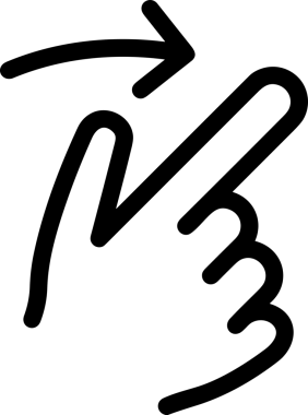 Web, Uygulama, UI / UX, Mobil Arayüz, Akıllı Teknoloji Tasarımı, Dijital Markalaşma, Kullanıcı Etkileşimi Sembolü ve Temiz Tek Renk Biçiminde Modern Grafik Elementi içeren PNG Biçimli El Simgesi Logosu