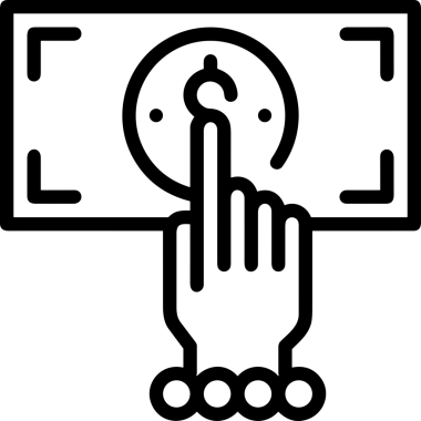 Web, Uygulama, UI / UX, Mobil Arayüz, Akıllı Teknoloji Tasarımı, Dijital Markalaşma, Kullanıcı Etkileşimi Sembolü ve Temiz Tek Renk Biçiminde Modern Grafik Elementi içeren PNG Biçimli El Simgesi Logosu