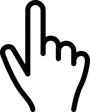 Web, Uygulama, UI / UX, Mobil Arayüz, Akıllı Teknoloji Tasarımı, Dijital Markalaşma, Kullanıcı Etkileşimi Sembolü ve Temiz Tek Renk Biçiminde Modern Grafik Elementi içeren PNG Biçimli El Simgesi Logosu