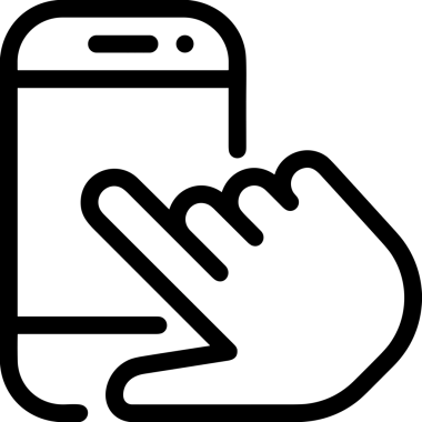 Web, Uygulama, UI / UX, Mobil Arayüz, Akıllı Teknoloji Tasarımı, Dijital Markalaşma, Kullanıcı Etkileşimi Sembolü ve Temiz Tek Renk Biçiminde Modern Grafik Elementi içeren PNG Biçimli El Simgesi Logosu